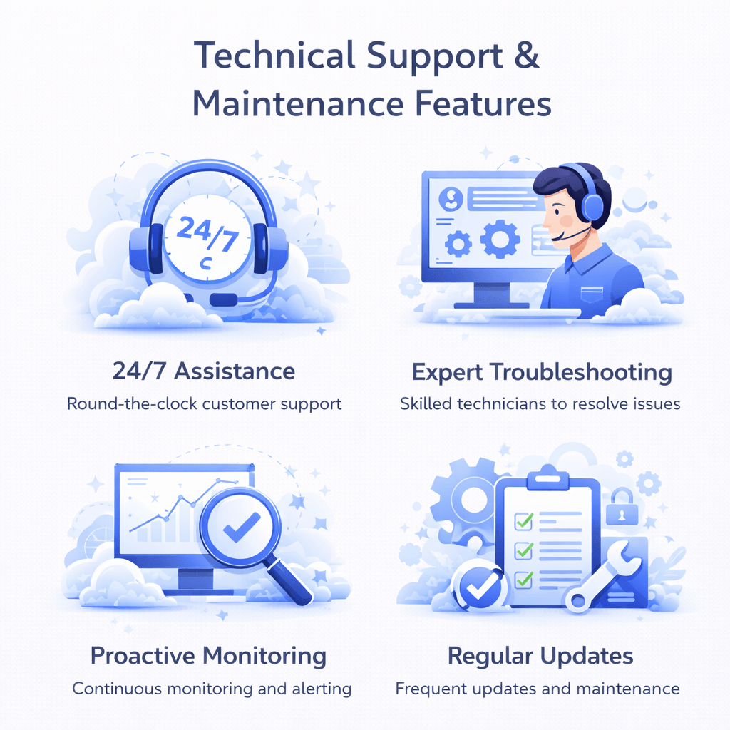 Technical support maintenance features
